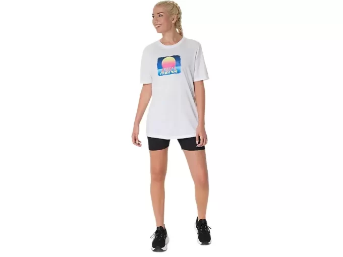 ASICS RETRO SUNSET SHORT SLEEVE TEE ASICS RETRO SUNSET SHORT SLEEVE TEE