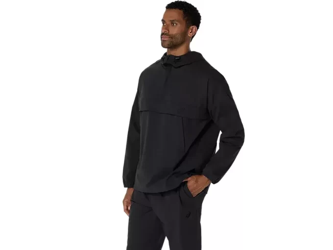 DOUBLE WEAVE RELAXED PULL OVER JACKET