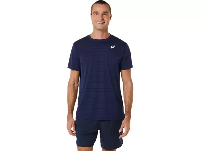 MEN’S COURT STRIPE SHORT SLEEVE TOP