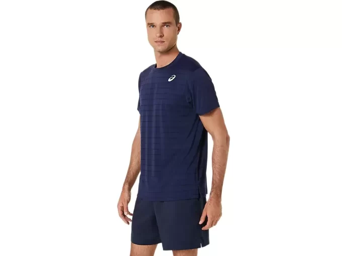 MEN’S COURT STRIPE SHORT SLEEVE TOP