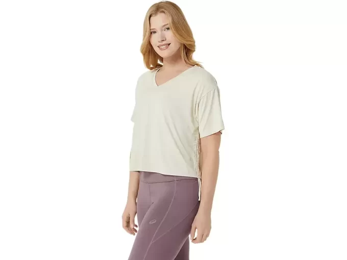 NAGINO FLEX HEATHER SHORT SLEEVE TOP