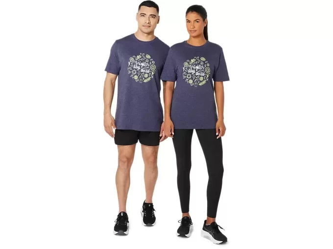 UNISEX ASICS BRIGHTER DAYS AHEAD SHORT SLEEVE TEE UNISEX ASICS BRIGHTER DAYS AHEAD SHORT SLEEVE TEE