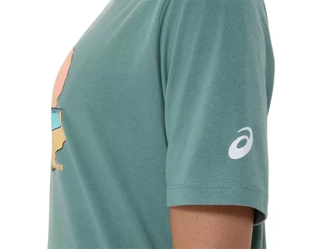 UNISEX ASICS PALM IN THE SUN SHORT SLEEVE TEE