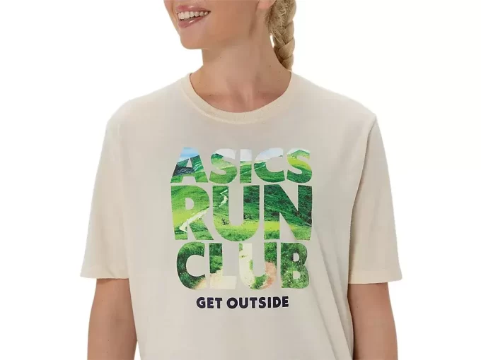 UNISEX ASICS RUN OUTSIDE CLUB SHORT SLEEVE TEE UNISEX ASICS RUN OUTSIDE CLUB SHORT SLEEVE TEE