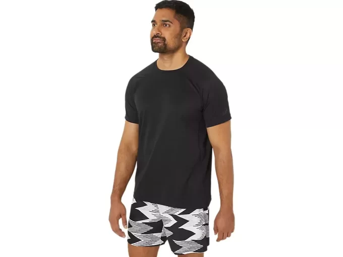 VENTED KNIT SHORT SLEEVE TOP