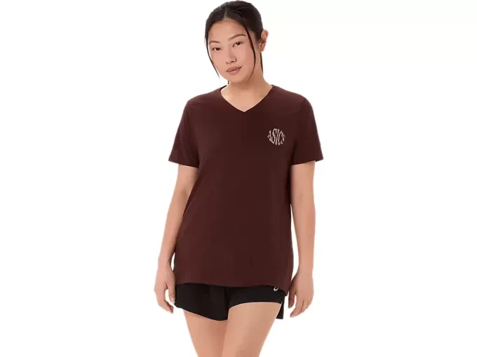 WOMEN’S ASICS NATURE V-NECK SHORT SLEEVE TEE