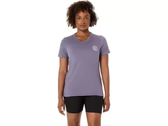 WOMEN’S ASICS NATURE V-NECK SHORT SLEEVE TEE