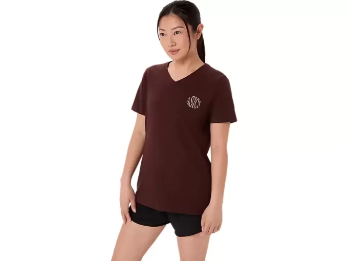 WOMEN’S ASICS NATURE V-NECK SHORT SLEEVE TEE