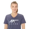 WOMEN’S ASICS STRIPES V-NECK