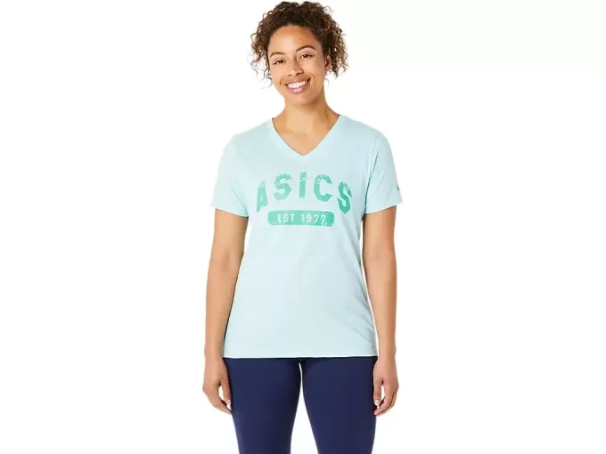 WOMEN’S SHORT SLEEVE EST 1977 V-NECK TEE