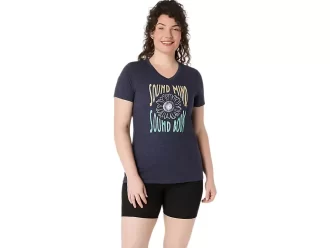 WOMEN’S SUNFLOWER SLOGAN V-NECK